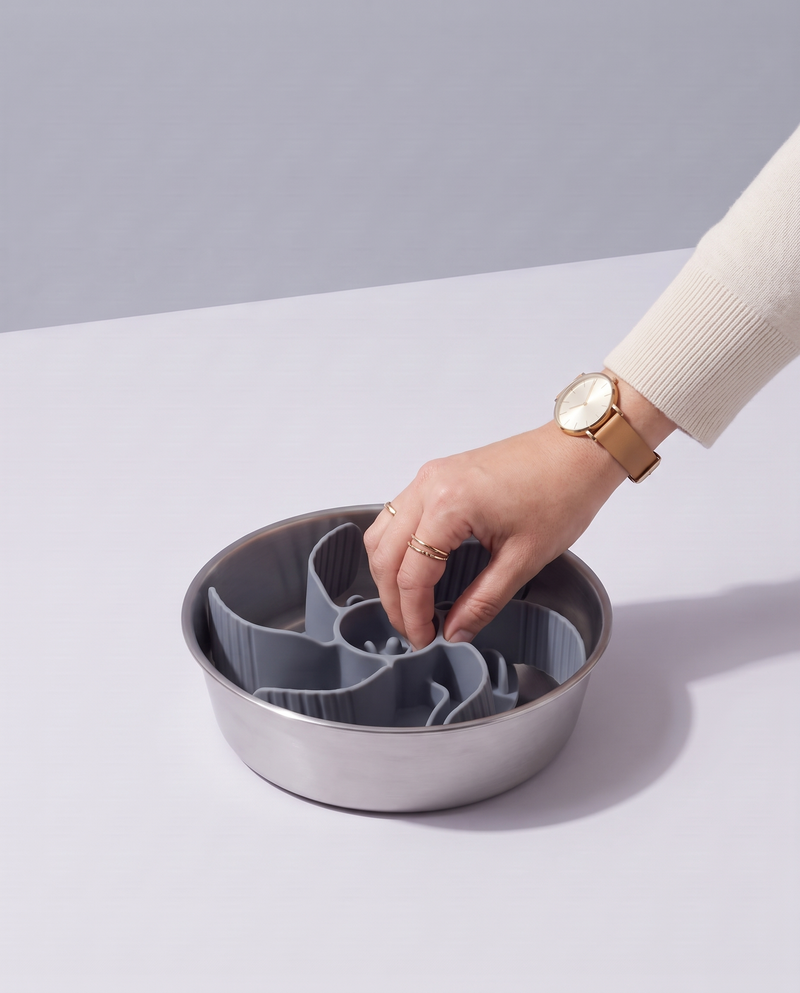 Drops into the bowl you own